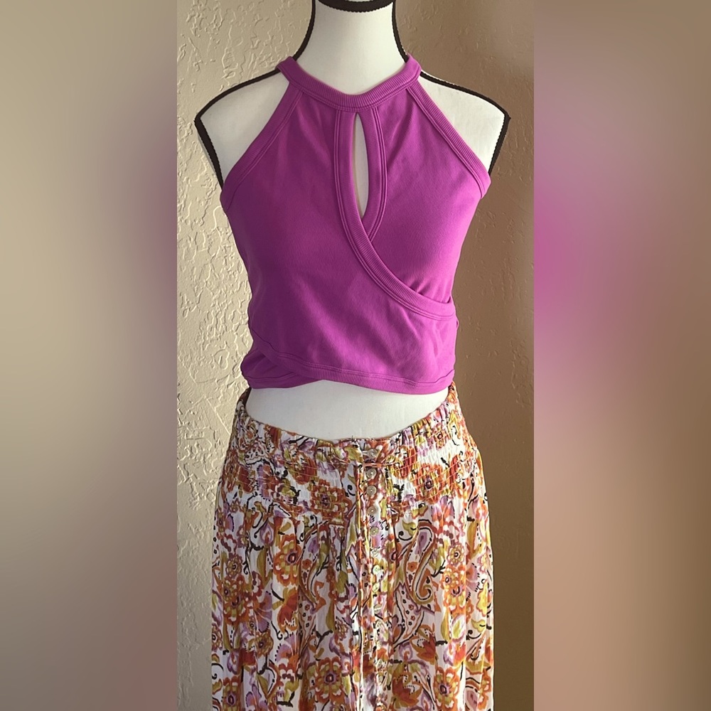 Vibrant Gypsy + Jade Surplice Halter Top